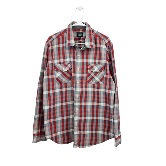 J. Crew Men's 100% Cotton Heavyweight Flannel Button Front Pocket Shirt - XL - Picture 1 of 6